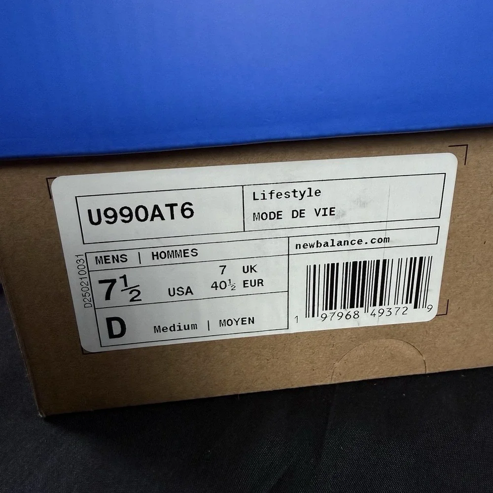 New Balance 990v6 x Action Bronson 'Amazonia' (U990AT6) Size‎ 7.5 Mens Baklava